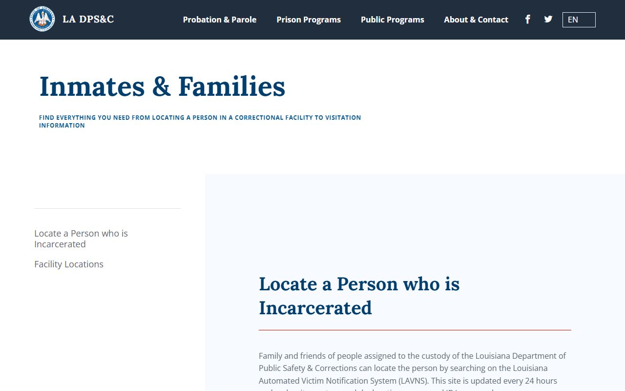 Acadia Parish divorce records page showing Louisiana DOC resource as a separate statewide record system