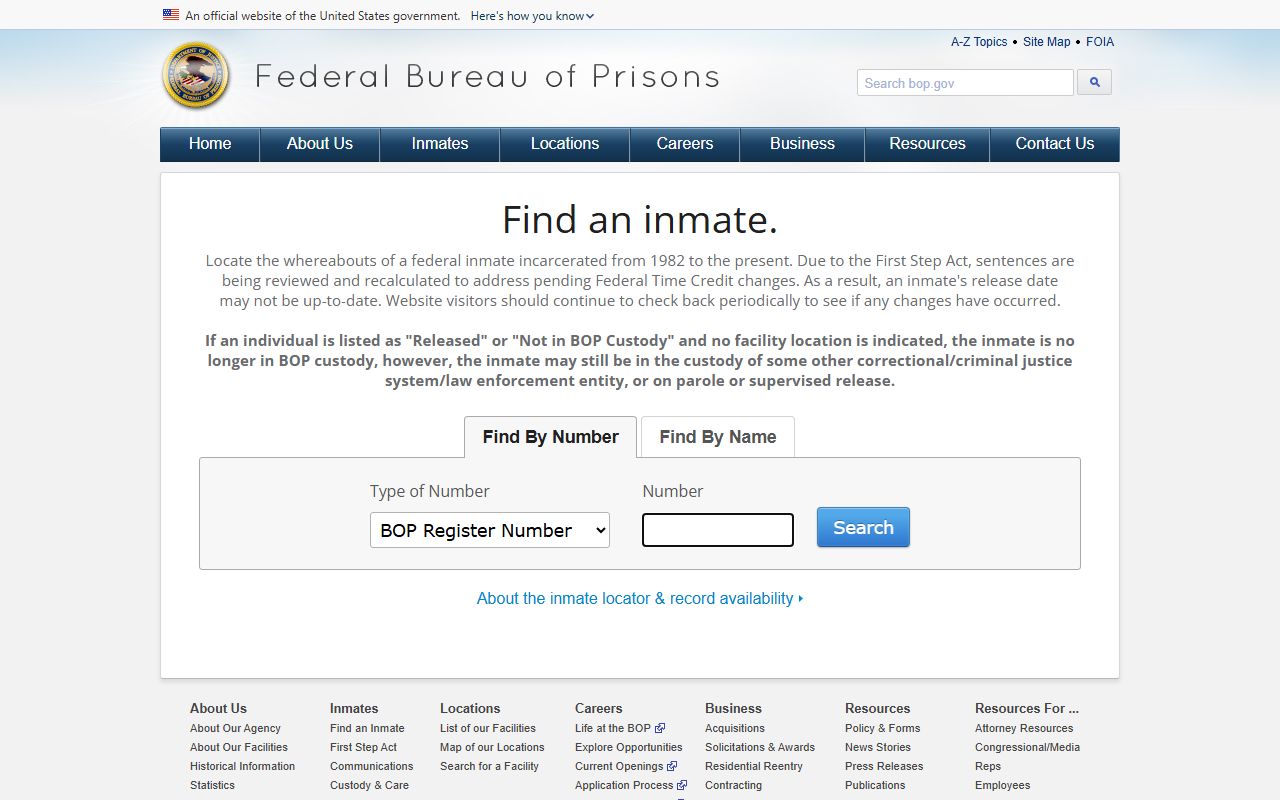 Acadia Parish warrant records federal inmate locator source